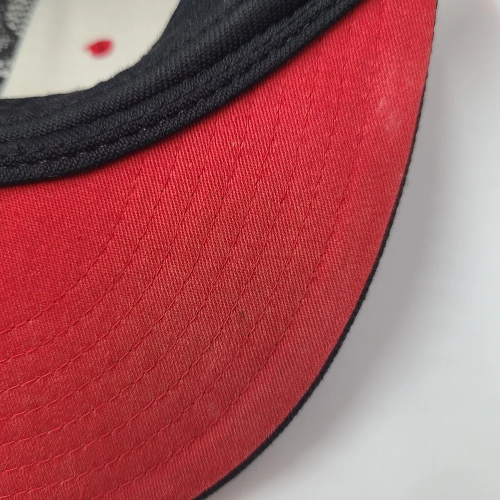 Nike Hat Fitted (Seems M-L) Black Red 6.0 Action Sports Swoosh Logo Skate Men